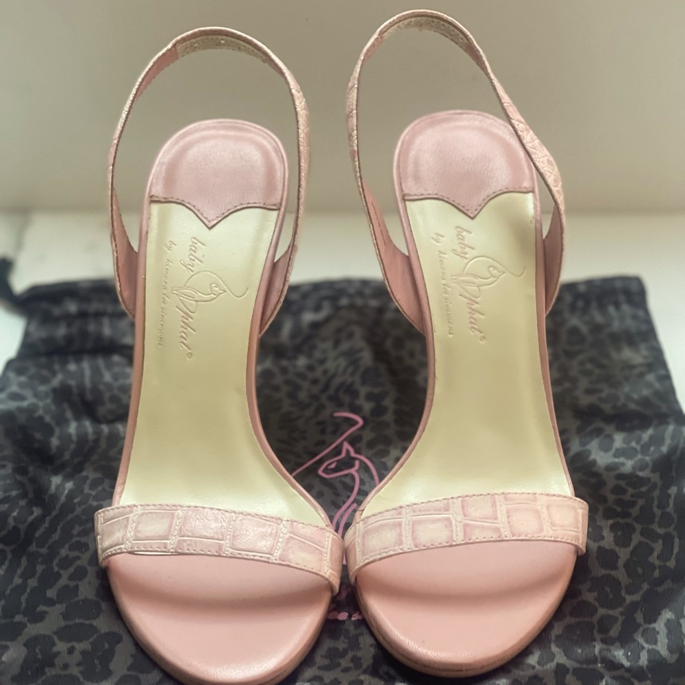 baby phat CROC OPEN TOE SLING BACK SZ 6.5